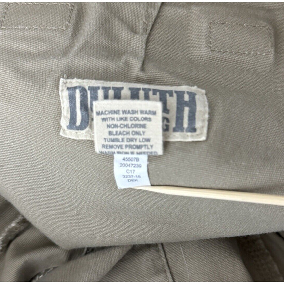 Duluth Trading Co Flex Fire Hose Cargo Pants Men 37x30 Khaki Distressed Workwear - Picture 10 of 11